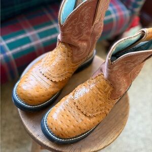 Ariat Fat Boy Ostrich Embossed Leather Cowboy Boots Westerncore  Yellowstone